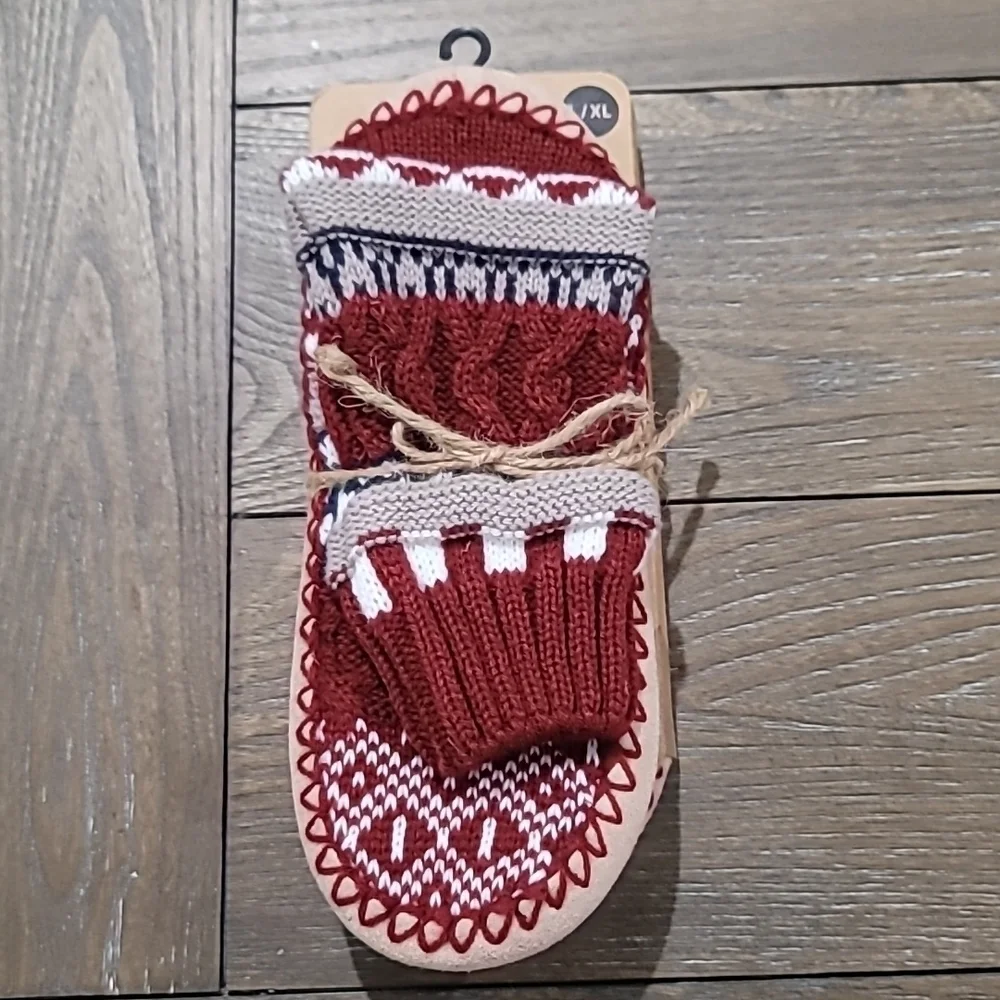 Macchia di Ruggine Premium Nordic Jacquard Slipper Socks L/XL